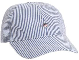 GANT Unisex Striped Seersucker Cap Baseballkappe, Rich Blue, One Size