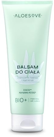 ALOESOVE Feuchtigkeitsspendender Körperbalsam 250ml - Vegan Balsam mit Antioxidantien - für alle Hauttypen, ideal für trockene und empfindliche Haut