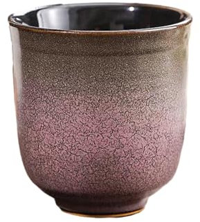 CAPIJIONG Taza de café de 200 ml, estilo japonés, diseño degradado, gran capacidad, estilo retro, taza de café, color rosa