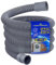 Estensibile Tubo Scarico Lavatrice e Lavastoviglie 2m con Diametro di Ingresso Ø19/22 mm Tubo Allungabile da 50 cm a 2 m - Garanzia di 10 Anni - MONTERAL