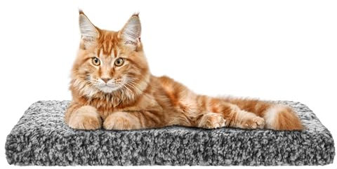 Katzen Fensterliege Fensterbank rutschfest - Katzenbett Fensterbank 60x25 cm - Weich & Kuschelig - Fensterliege für Katzen Selbstheizende Katzendecke - Waschbarer Bezug (Schwarz)