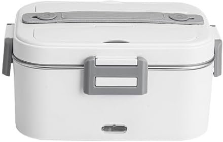 SOBEAU Fiambrera Electrica Comida Trabajo, Tupper Calentador para Comida, 3 en 1 12V/24V/220V Taper Electrico para Comida, Fiambrera Termica Comida Caliente para Coche, Camión, Oficina, Blanco