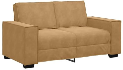 vidaXL Canapé à 2 Places Marron 120 cm Velours, canapé, canapé Deux Places, canapé 2 Places en Velours, Couche, canapé en Velours