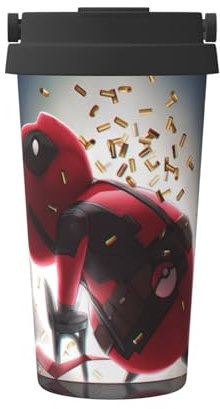 Pikachu Deadpool - Tazza da viaggio isolata in acciaio inox, 500 ml, a prova di perdite, per bevande calde e fredde (stampa personalizzata disponibile)