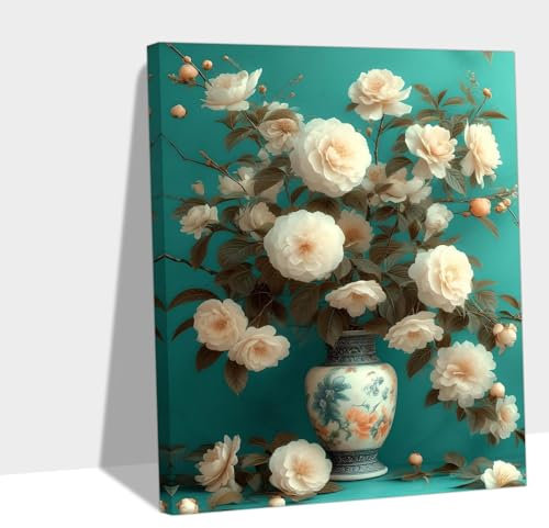 Diamond Painting Retro Diamond Painting Erwachsene Blume 5D DIY Diamont Mosaikherstellung Bastelset Erwachsene und Anfänger，Leinwand Diamont Bilder für Haus Wanddeko Mädchen Geschenk 100x130cm KL-103