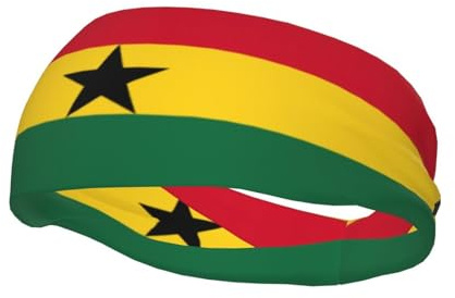 Flagge von Ghana, Stirnbänder für Männer und Frauen, Schweißband für Tennis, Laufen, Basketball, Training, Training