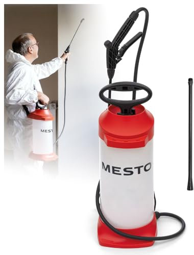 MESTO Primer Drucksprühgerät 5L Set inkl. MESTO Verlängerungsrohr 45cm | Pumpsprühflasche 3 Bar | Sprühflasche BAU & Handwerk | Drucksprühgerät für BAU Chemikalien & Grundierungen | Flachstrahldüse