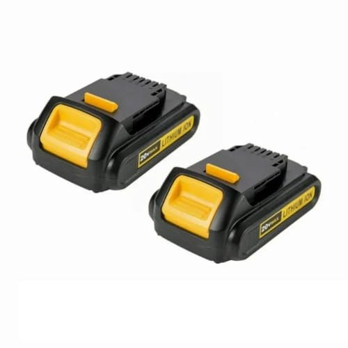 Batterie Li-ion DCB203 18 V 20 V 3,0 Ah compatible avec les outils Dewalt Max 205 DCB206 DCB204 DCB200 DCB182 DCB180 DCB230 DCD DCF DCG Series(2 Pack 3.0Ah-Black)