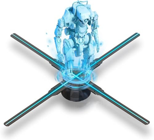 Ventilador de Holograma 3D, Árbol de Navidad holográfico, for Tiendas, Fiestas, Bares, Casinos, resolución de 1600 x 768 píxeles, 768 Cuentas LED HD