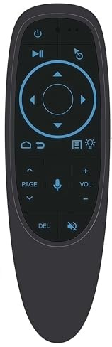 BIFANS Kabellose Air Fly Maus, 2,4 G, Fernbedienung mit Hintergrundbeleuchtung und Spracheingang, 6-Achsen-Gyroskop, IR-Lernen, für Android TV Box MXQ, HK1, X96, T95, X88, TX3/Smart TV/PC/Laptop