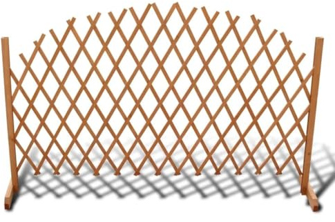 Clôture brise-vue en bois massif 180 x 100 cm pour jardin, terrasse, balcon