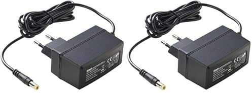 PremiumCord Universelles Netzteil 230V / 5V / 2.4A, AC/DC-Netzteil, Netzadapter und Stromkabel für Router und andere 5 V-Geräte, 5,5 mm/2,1 mm Ausgangsstecker, Kabellänge 1,4 m (Packung mit 2)