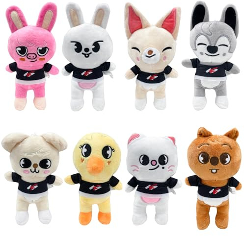 NlsqAMZ SK Plush, 8 Piezas de Peluche Strraykiid, SK Peluche | Regalo de Cumpleaños para Fanáticos