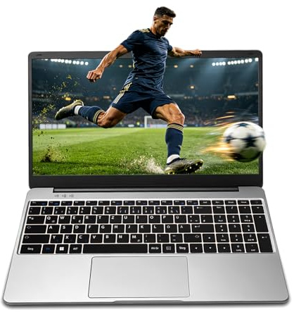 JHHBHV Laptop Windows 11 mit Deutsche Tastatur Notebook 15.6 Zoll Für Alltag & Business Laptop Günstig 5000mAh Processor 5205U 4 GB RAM 128 GB SSD 512 GB Support Notebook Windows 11(1 Year Office 365)