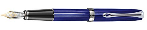 DIPLOMAT - Füllhalter Excellence A2 Skyline blau 14 kt - Schick und elegant - Lange Lebensdauer - Funkelndes Blau - 5 Jahre Garantie