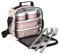 PracticFood - Kit Urban Food Negro Cubiertos - Bolsa térmica Porta Alimentos, Rosa