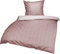Lorena Monaco Mako Satin Wende Bettwäsche Streifen (Burgund rot, 155 cm x 220 cm + 80x80cm Kissen) 100% Baumwolle mit Mélange-Effekt