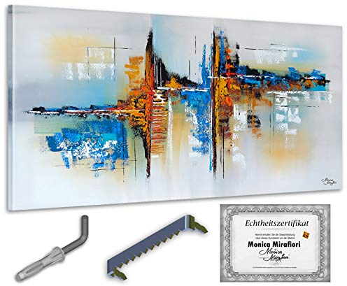 Monica Mirafiori I 100% HANDGEMALT I Gemälde The Quiet 140x70cm | Gemälde Handgemalt | Acrylgemälde | Sehr Großes Acrylbild I Moderne Kunst I Kunstbilder