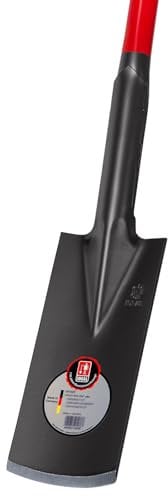 IDEAL KRAFTSPATEN Slim | Stahlrohrstiel 92 cm mit Hartholzknauf | schmales Blatt mit 5 mm Stärke | Kabel- und Rohrleitungsbau, Drainagearbeiten oder Pfahllöcher | scharf angeschliffene Schneide