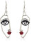 by MODERN Human Face Dangle Drop Statement Fashion Ohrringe für Damen Mädchen (Silber)