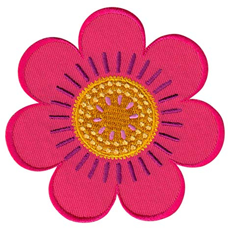 PatchMommy Blume Patch Aufnäher Applikation zum Aufbügeln Bügelbild - für Kleidung Jeans Jacken Kinder