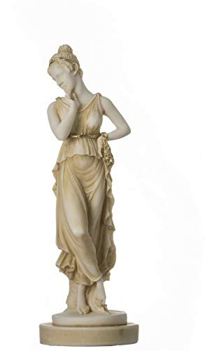 BeautifulGreekStatues Persephone Göttin der Unterwelt Frühlingszeit Gold Vegetation Statue 17,8 cm