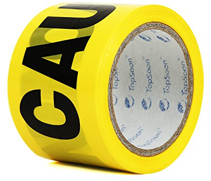 TopSoon Yellow Vorsicht Tape Barricade Tape Sicherheitswarnung Barrier Tape 3-Zoll x 300-Fuß-Rolle Nicht klebend
