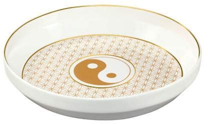 Goebel Lotus Yin Yang Schale aus hochwertigem Porzellan, Maße: 31 x 5,5 cm, 23-500-53-1