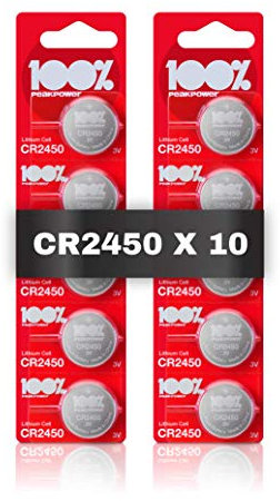 CR2450 Battery 3v lithium pack of 10