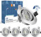 wowatt 5er 7W LED Einbaustrahler Bad 3 Stufig Dimmbar 700lm Hell Schwenkbar Flache Einbauleuchte LED Badeinbaustrahler IP44 6000K Kaltweiß Deckeneinbaustrahler Badezimmer AC 230V Ersetzt 70W Halogen