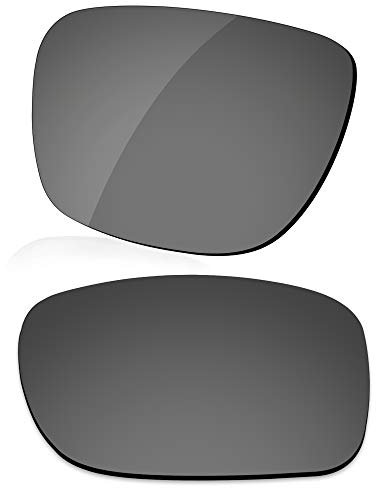 LenzReborn Verres polarisés de rechange pour lunettes de soleil Oakley Fuel Cell OO9096, Noir brillant – Miroir polarisé, Taille unique