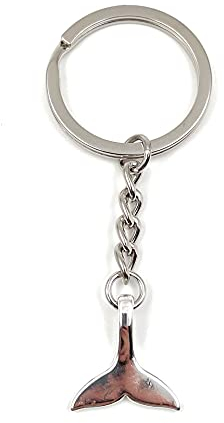 Onwomania - Wal Fisch Flosse - Schlüsselanhänger Metall Glücksbringer ideal als Geschenk z.B. für den besten Freund, die beste Freundin, Mama - Für Männer, Frauen & Kinder
