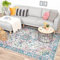 FRAAI | Home & Living Teppich Vintage - Lily Oriental Blau Rosa - Baumwolle - Flachgewebe - Vintage - Wohnzimmer, Esszimmer, Schlafzimmer - Carpet