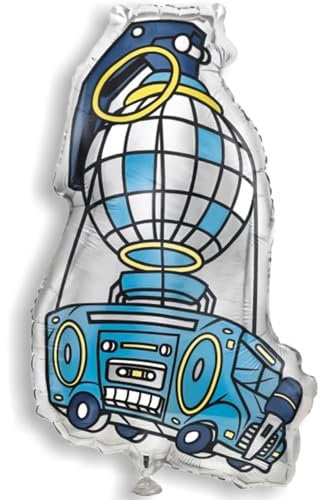 Unique Ballon de Bus de Combat Géant-69 cm-Fête Fortnite, 24719, White, grand