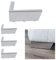 P17- ERONE New | Set 4 Fuß eingestellt +16 Schrauben | Farbe: Chrom | Höhe 6,5 cm | Beine für Sofas, Möbel, Kleiderschränke, Sessel | Metallfüße für Moderne Designmöbel