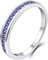 YL Damen Ewigkeitsring 925 Sterling Silber Schliff Dezember Geburtsstein Tansanit Jahrestag Verlobungsring(Größe 60）