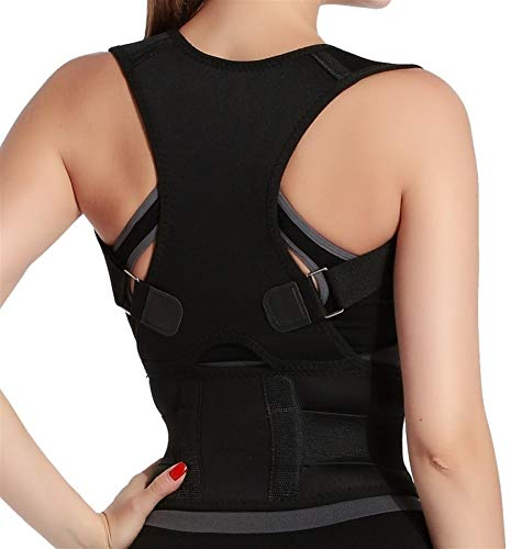 Orthese Posture Upper Back Support Corrector Corsage Back Brace Posture Correction Shoulder Brace Sport (Farbe: Schwarz, Größe: Small)