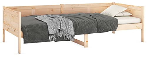 vidaXL Tagesbett Gästebett Sofabett Sofa Einzelbett Bett Bettsofa Bettgestell Bettrahmen Holzbett Schlafsofa Massivholz Kiefer 90x190cm