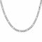 Speroto Kette Herren, Edelstahl Halskette für Herren Jungen, 6mm/10mm Figarokette, Hip-Hop Kette mit Silber Gold Schwarz, Länge 50-60cm (6mm,silber mit reifenspur, 50.00)