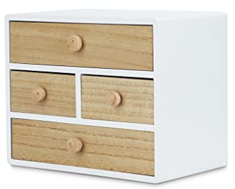 balvi Schmuckschatulle Loft Farbe Weiß Elegante und geräumige Schmuckschatulle aus Holz