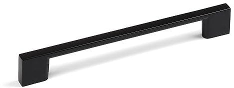 160mm Square Matt Black Kitchen Cabinet Handle | Cupboard Drawer Door Pull Wardrobe Furniture Replacement Upcycle