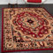 Mazovia Orientalisch Vintage Teppich - Kurzflor - Muster mit Medaillon - Traditioneller Teppich für Wohnzimmer, Esszimmer - ÖKO-TEX Wohnzimmerteppich - Rot 250 x 350 cm