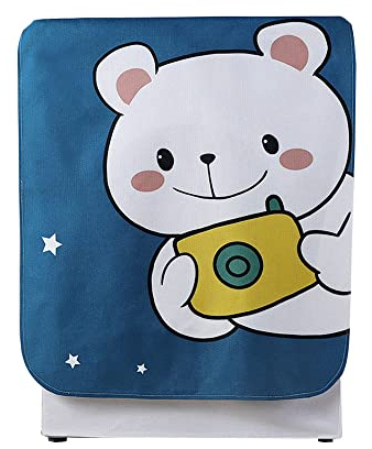 Odot Funda Lavadora Exterior Impermeable, Universal Cubierta para Lavadora y Secadora Carga Frontal, Funda de Protección Solar Antipolvo con Cremallera (Camara Amarilla,L-Capacidad 9-12kg)