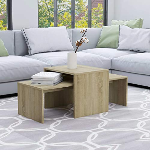 LIFTRR Sitzgruppe mit Couchtisch Sonoma Eiche 100x48x40cm Holzwerkstoff