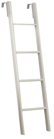 Boden-Etagenbettleiter, weiße Bettleiter for Hochbett-Schlafsaalbett, mit breiter Stufe und Hakenbefestigung, Wohnmobil, Wohnmobil, Wohnmobil, Twin (Size : 1.65m/5.4ft)
