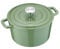 Berndes Bräter B.iron 3,75L mit Deckel - 24 cm - Gusseisen mit Emaillebeschichtung - Kochtopf zum Schmoren und Braten - Induktionsgeeignet - für alle Herdarten - Grün