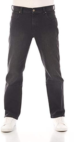 Wrangler Herren Jeans Regular Fit Texas Stretch Hose Schwarz Authentic Straight Jeanshose Denim Hose Baumwolle Black w38, Farbe: Cash Black, Größe: 38W / 36L
