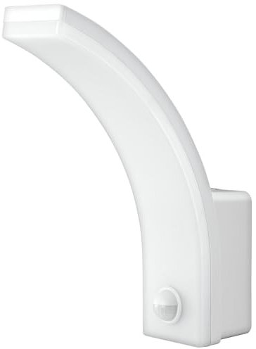 EL-HOME Luminaire de façade LED ML-21B7 avec détecteur de mouvement 140° PIR, 20W, 2300lm, capteur crépusculaire, IP65 - pour extérieur, applique murale, éclairage extérieur - blanc