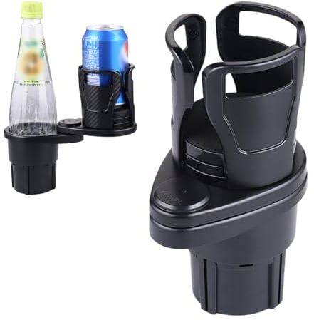 Car Cup Holder Expander - Universal for Vehicles, Fits Water Bottles, Mobile Phones, Glasses & More