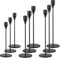 AHAQU Set of 9 Black Candle Holders, Metal Candlestick Holders for Taper Candle, Tall Candle Stand Fits 3/4 inch Thick Candle for Wedding, Candlelight Dinner, Fireplaces, Banquet Decoration